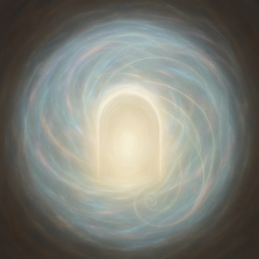 Iridescent Energy Portal with Phi Spiral